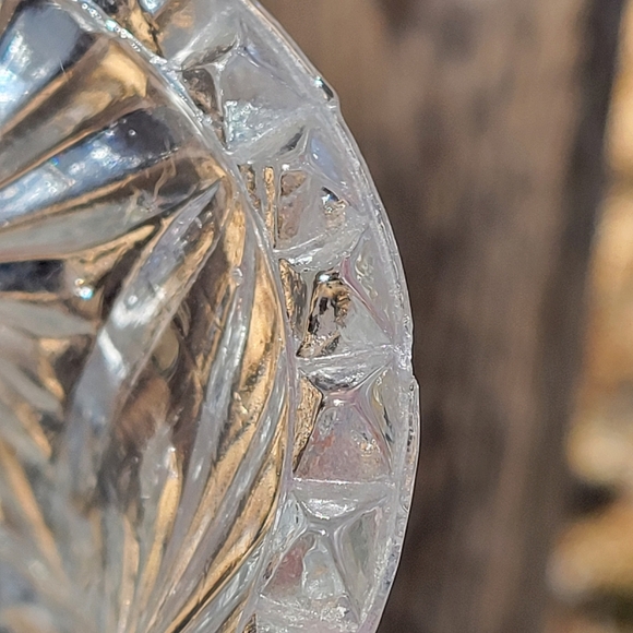 Vintage West Germany 24% Clear Cut Lead Crystal Pineapple Fan Bud Vase 5” Tall - Picture 9 of 9